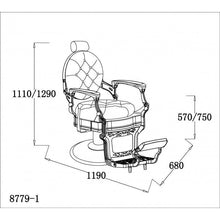 Load image into Gallery viewer, Barber Chair KIRK Red