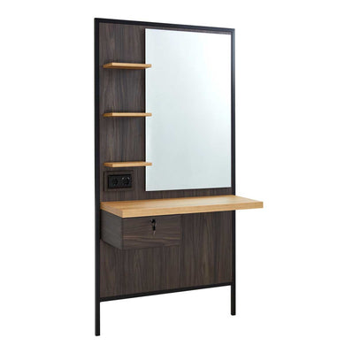 Salon Styling Unit LOGAN Dark Wood