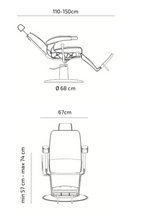 Load image into Gallery viewer, Barber Chair HUGO Brown