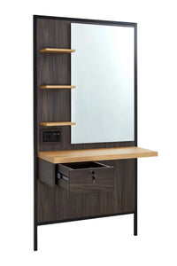 Salon Styling Unit LOGAN Dark Wood