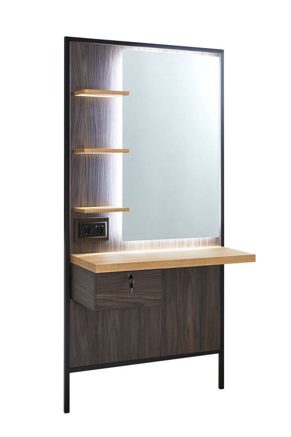 Salon Styling Unit LOGAN Dark Wood